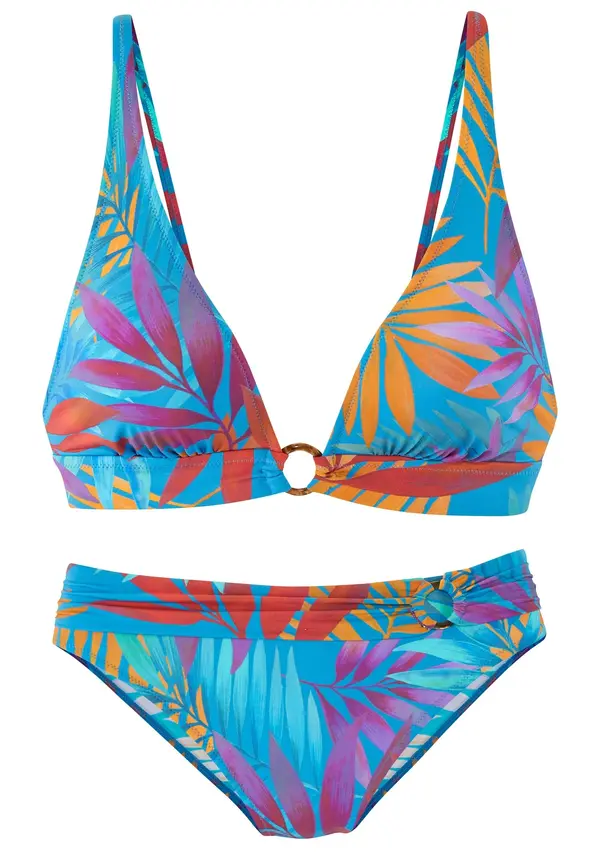 LASCANA LASCANA Bikini  modra / svetlo lila / oranžna / rdeča