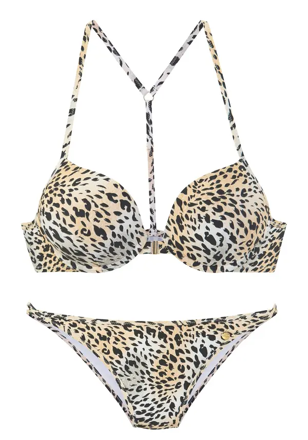 LASCANA LASCANA Bikini  svetlo bež / svetlo siva / črna / bela