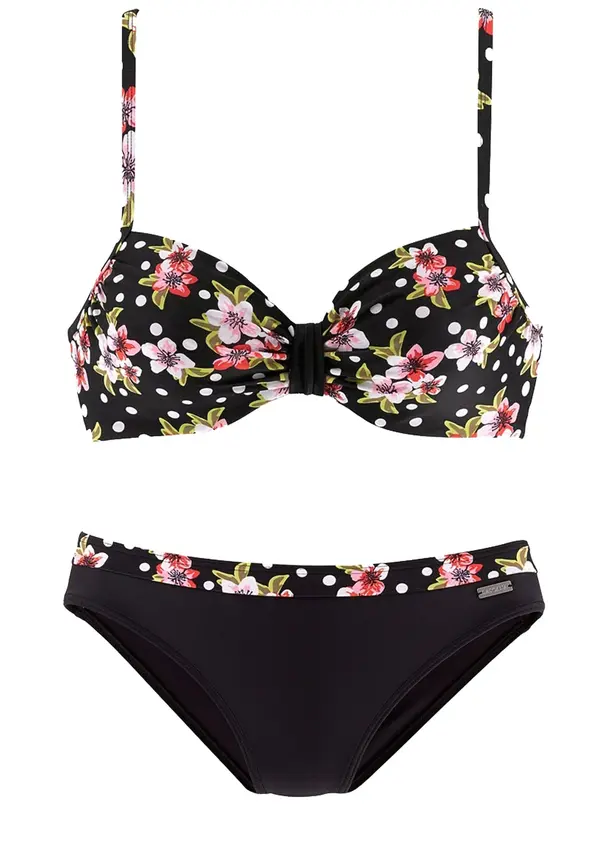 LASCANA LASCANA Bikini  zelena / roza / rdeča / črna
