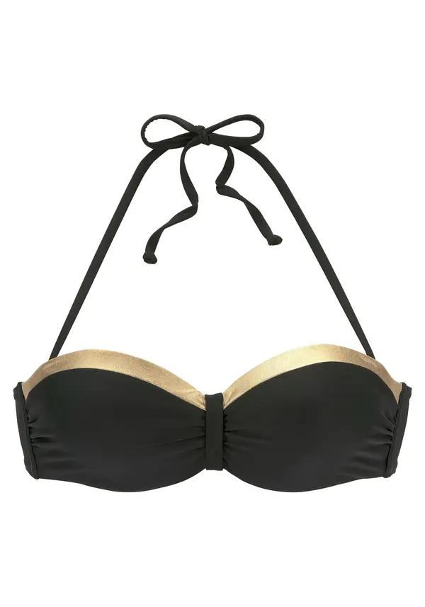 LASCANA LASCANA Bikini zgornji del 'Elodie'  zlata / črna