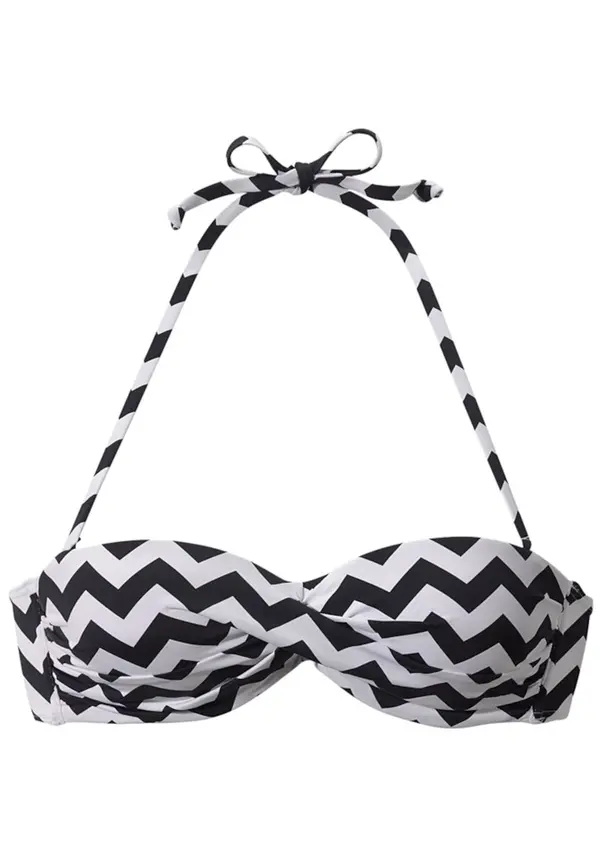 LASCANA LASCANA Bikini zgornji del 'Grace'  črna / bela