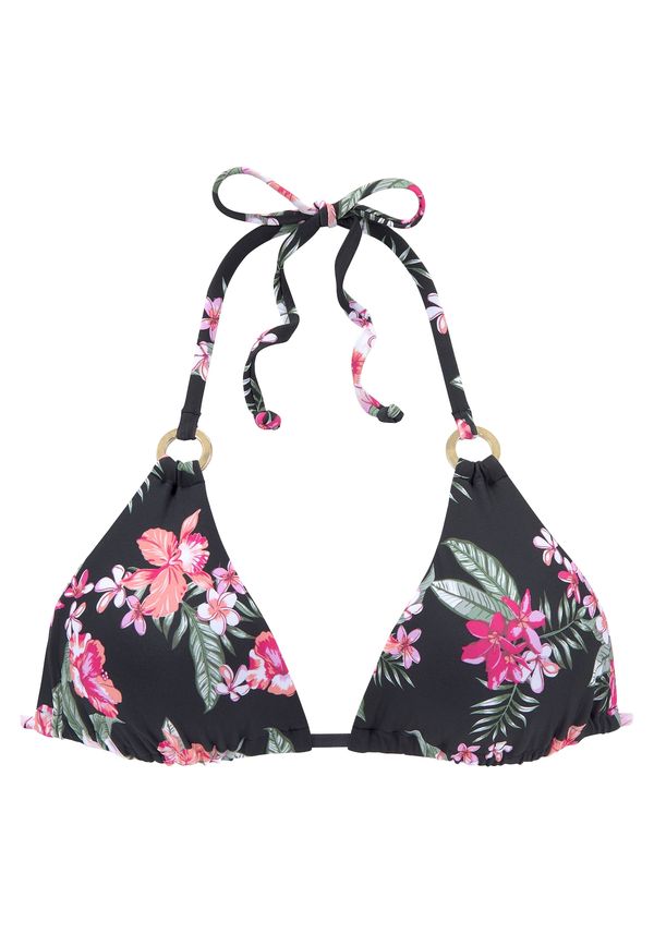 LASCANA LASCANA Bikini zgornji del  kaki / magenta / črna / bela