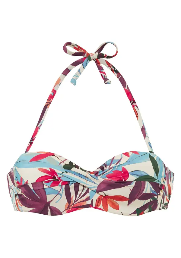 LASCANA LASCANA Bikini zgornji del  kremna / svetlo modra / temno zelena / lila / roza