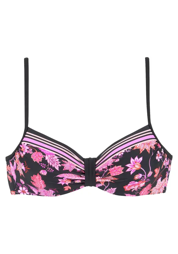 LASCANA LASCANA Bikini zgornji del  lila / oranžna / roza / črna