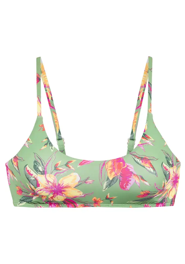 LASCANA LASCANA Bikini zgornji del 'Malia'  rumena / zelena / svetlo zelena / roza