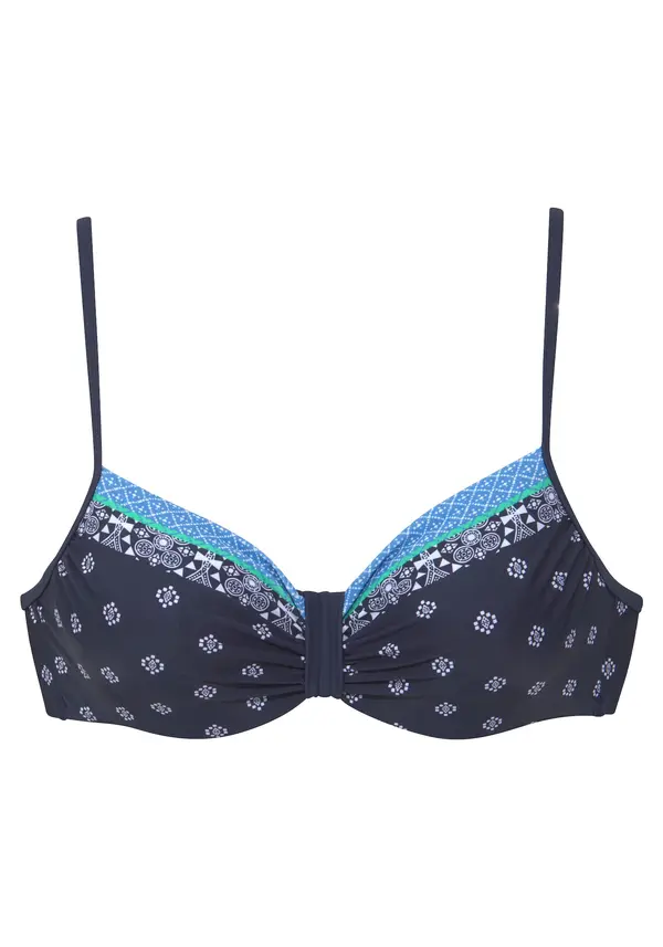 LASCANA LASCANA Bikini zgornji del  marine / azur / svetlo zelena / bela