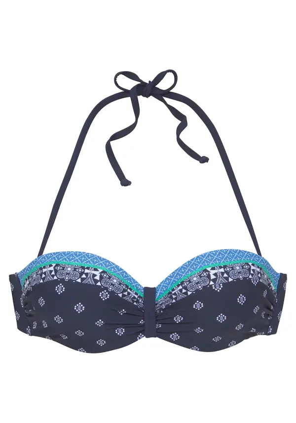 LASCANA LASCANA Bikini zgornji del  modra / mornarska / zelena / bela