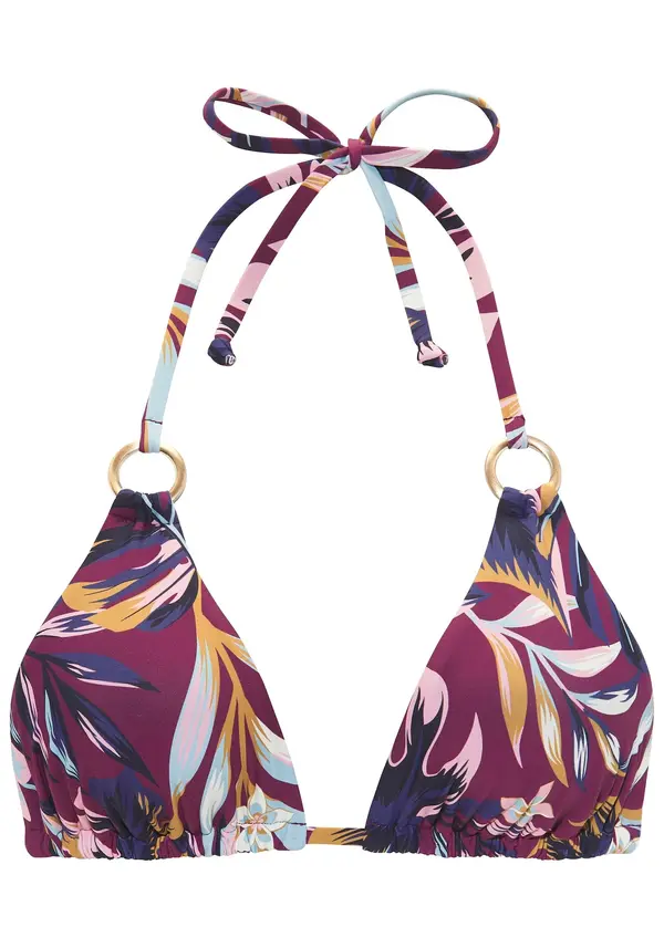 LASCANA LASCANA Bikini zgornji del  modra / oranžna / bordo