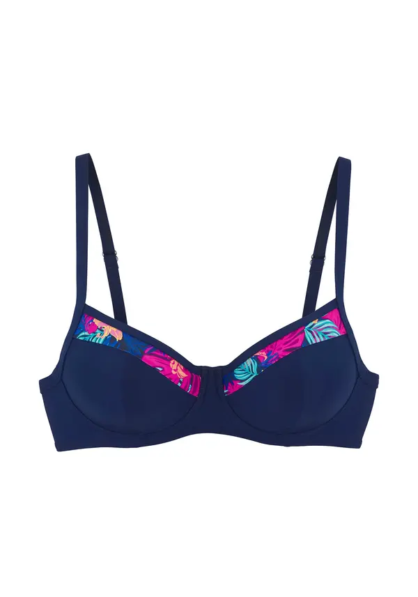 LASCANA LASCANA Bikini zgornji del  mornarska / turkizna / kobalt modra / neonsko roza