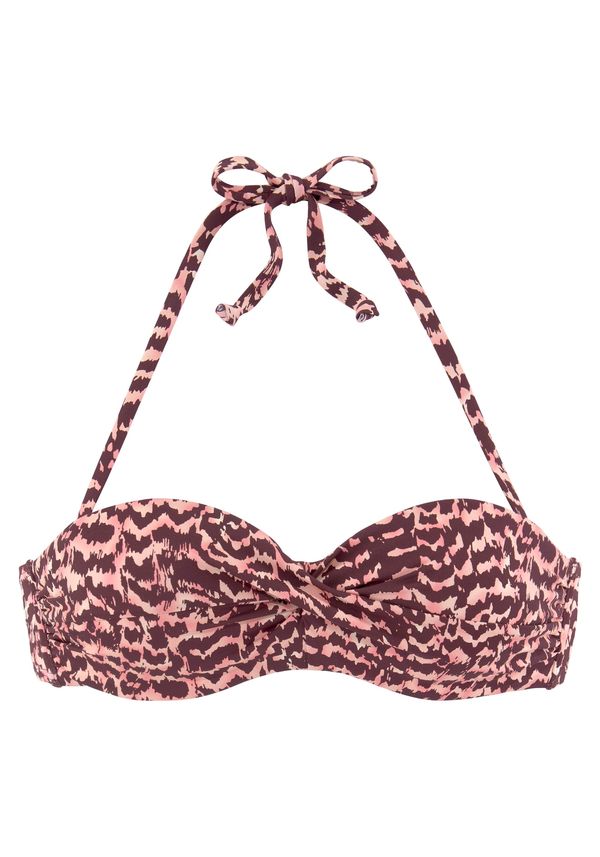 LASCANA LASCANA Bikini zgornji del  pastelno roza / svetlo roza / bordo