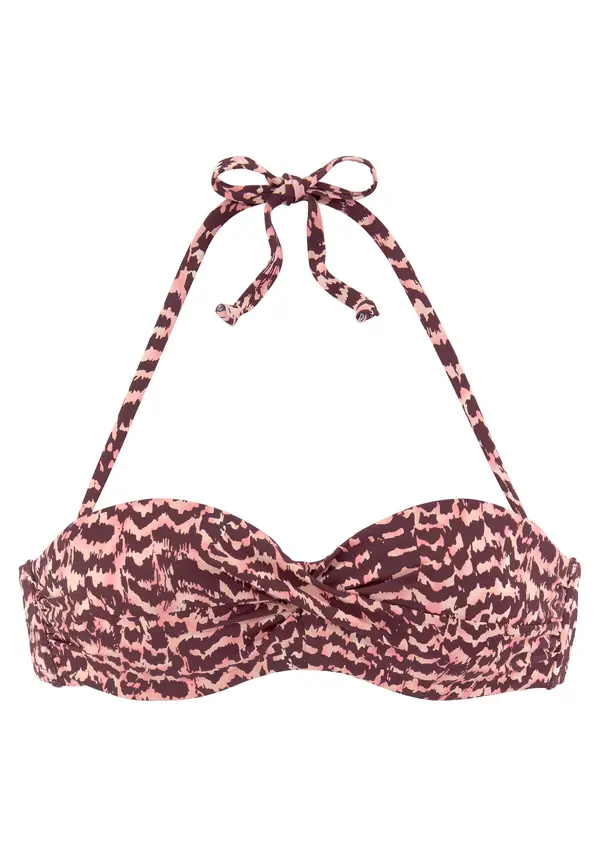 LASCANA LASCANA Bikini zgornji del  pastelno roza / svetlo roza / bordo