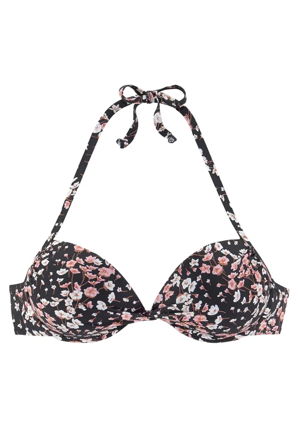 LASCANA LASCANA Bikini zgornji del  rjava / staro roza / črna / bela