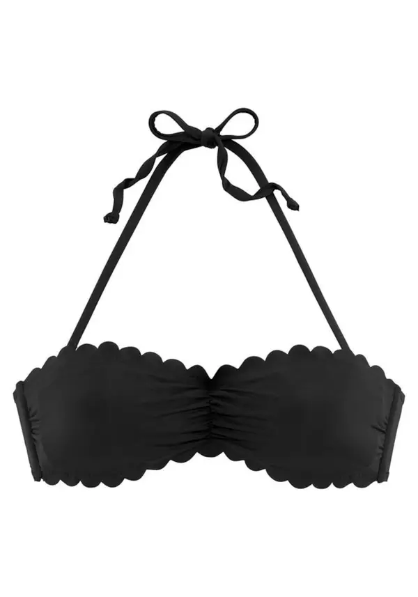LASCANA LASCANA Bikini zgornji del 'Scallop'  črna