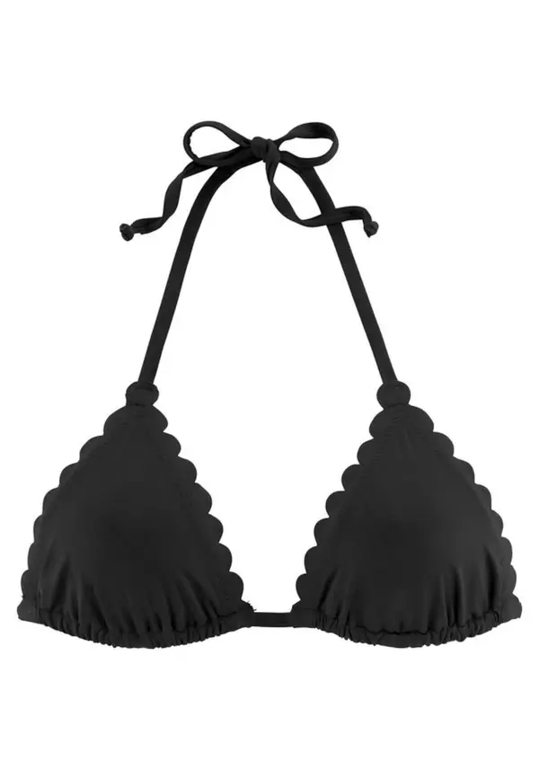 LASCANA LASCANA Bikini zgornji del 'Scallop'  črna