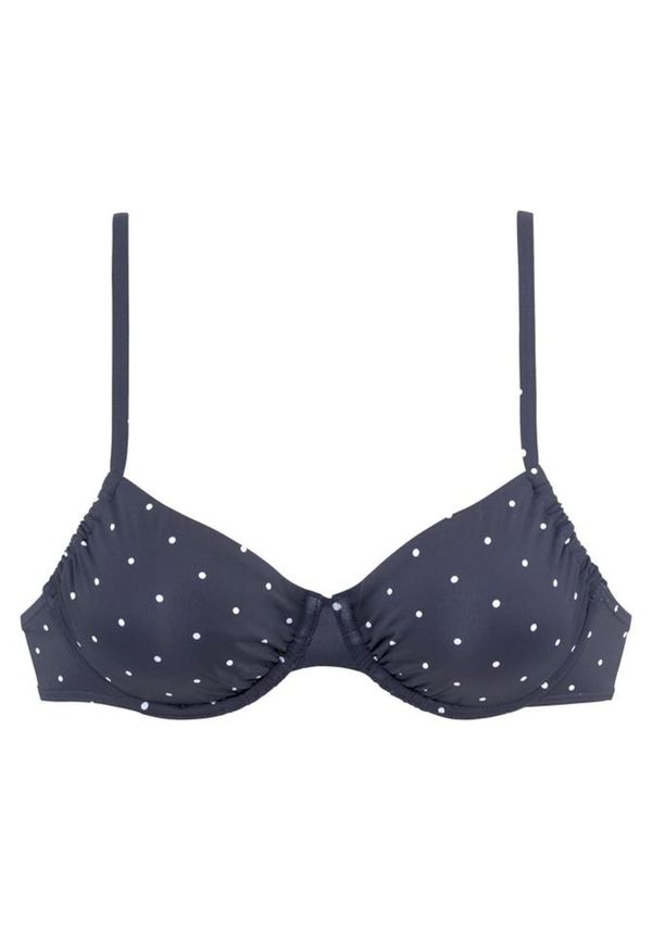 LASCANA LASCANA Bikini zgornji del 'Sparkel'  mornarska / bela