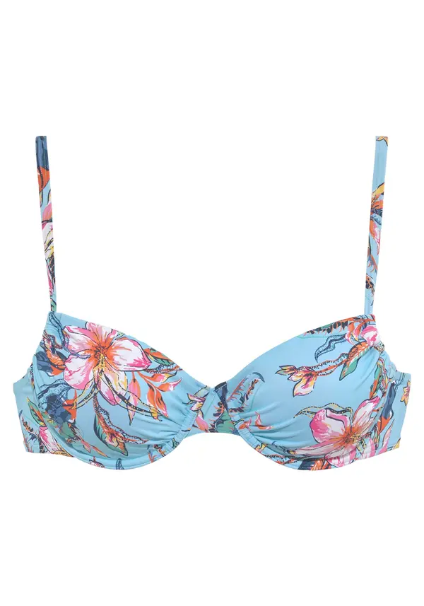 LASCANA LASCANA Bikini zgornji del  turkizna / svetlo modra / oranžna / roza