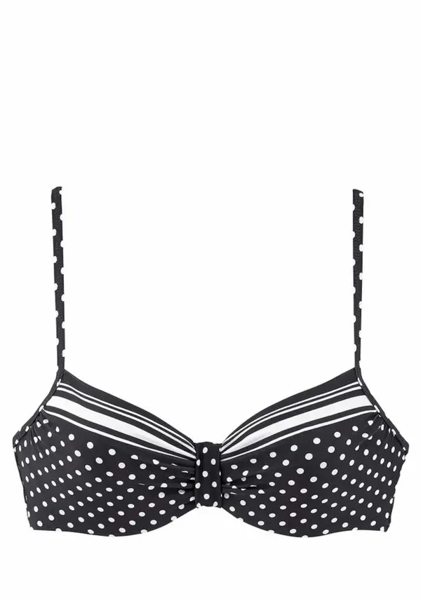 LASCANA LASCANA Bikini zgornji del 'Wire Merily'  črna / bela