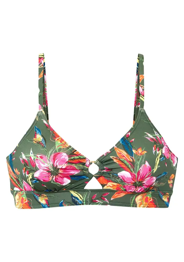 LASCANA LASCANA Bikini zgornji del  zelena / oranžna / roza