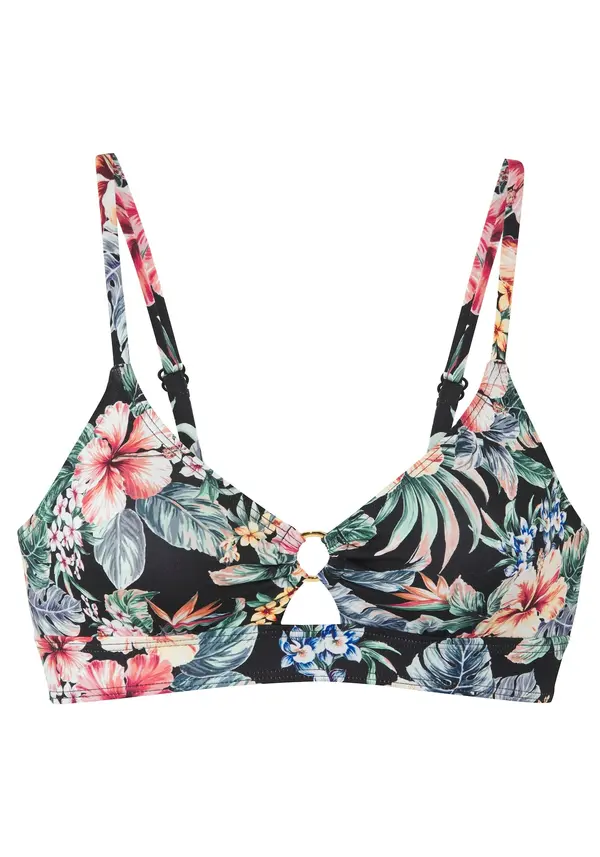 LASCANA LASCANA Bikini zgornji del  zelena / rdeča / črna