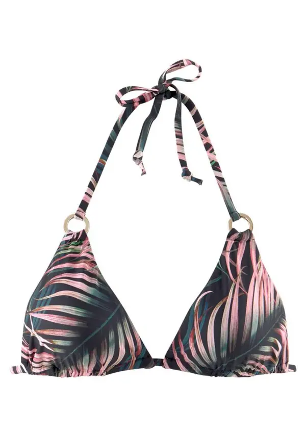 LASCANA LASCANA Bikini zgornji del  zelena / roza / črna