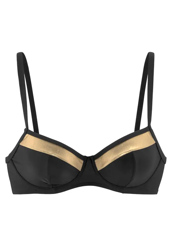 LASCANA LASCANA Bikini zgornji del  zlata / črna