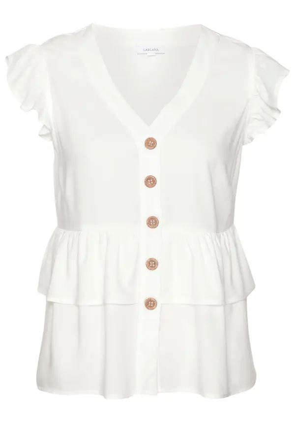 LASCANA LASCANA Bluza  biserno bela