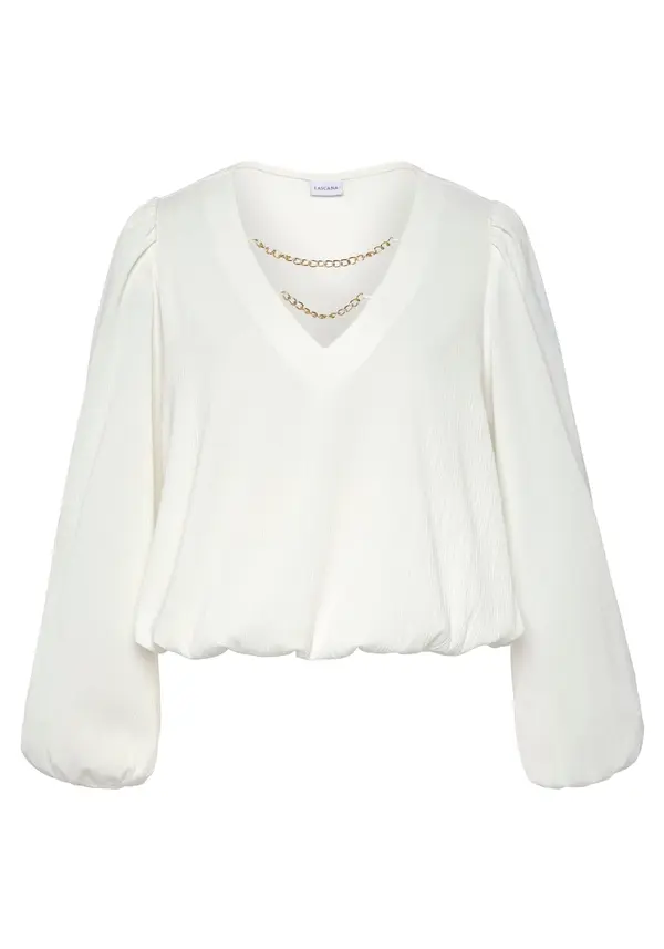 LASCANA LASCANA Bluza  kremna / zlata
