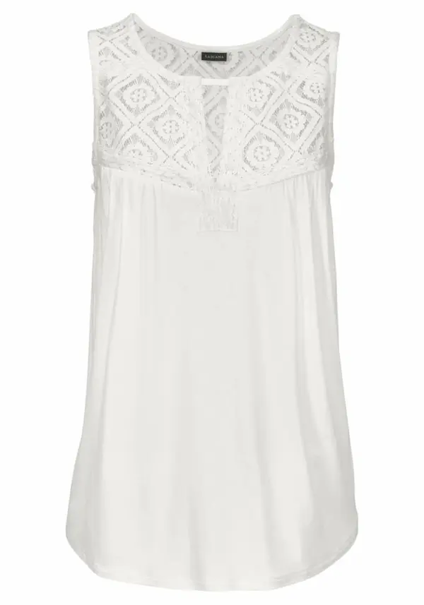 LASCANA LASCANA Bluza  off-bela