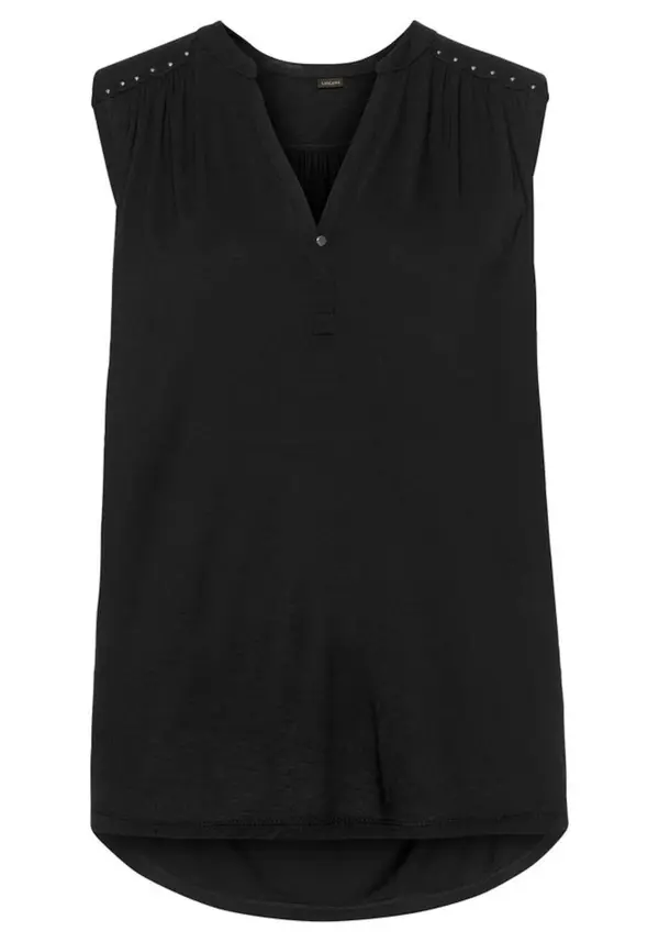 LASCANA LASCANA Bluza 'Silver Stud'  črna