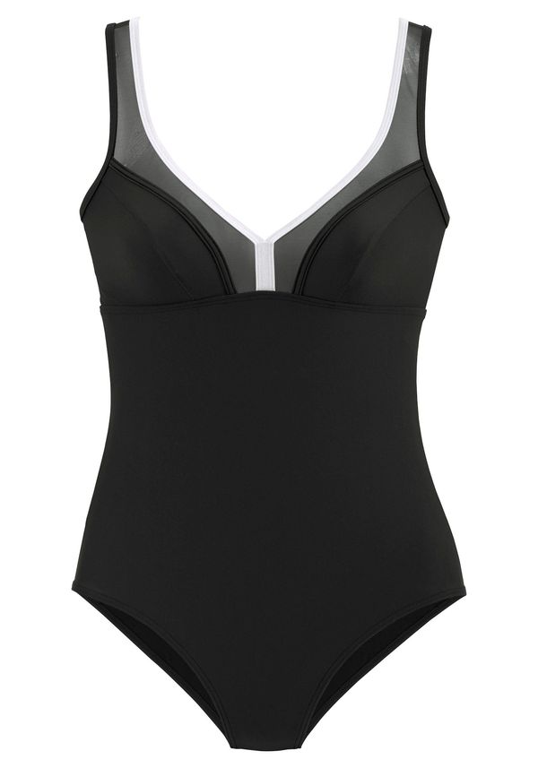 LASCANA LASCANA Enodelne kopalke  črna / bela