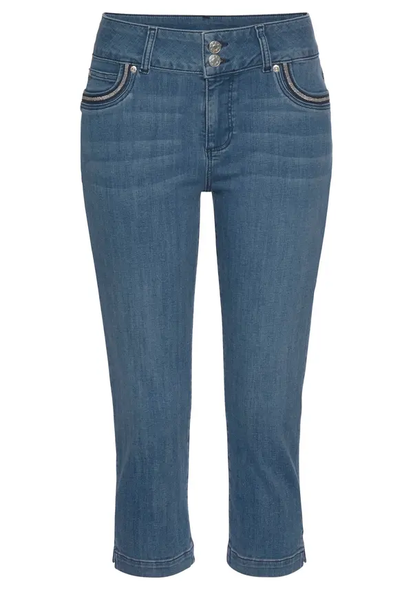 LASCANA LASCANA Kavbojke  moder denim / srebrna