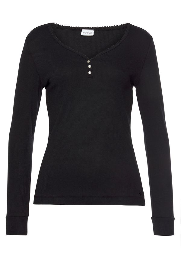 LASCANA LASCANA Majica  črna