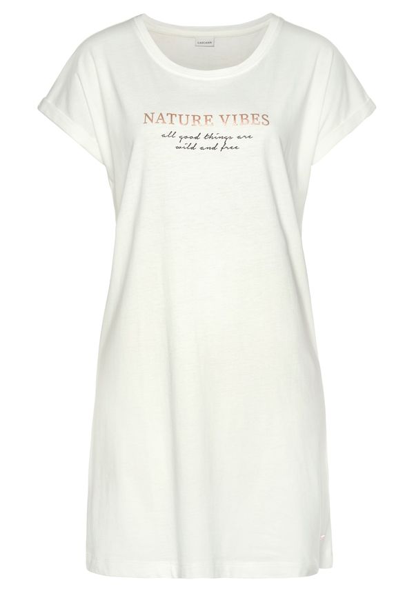 LASCANA LASCANA Spalna srajca  ecru / bordo / črna