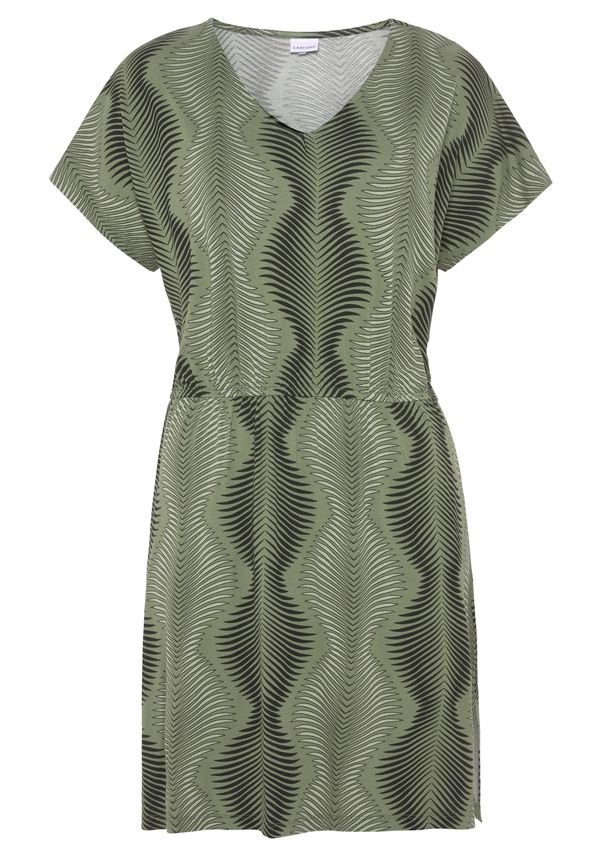 LASCANA LASCANA Spalna srajca  zelena / črna