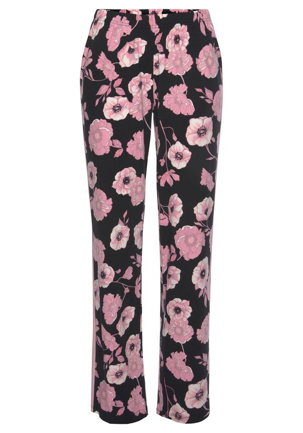 LASCANA LASCANA Spodnji del pižame  roza / črna