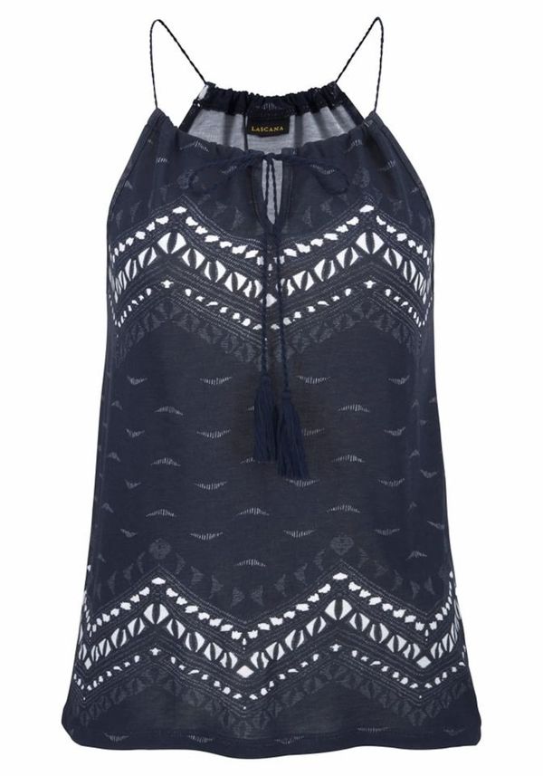 LASCANA LASCANA Top  mornarska / grafit / svetlo siva