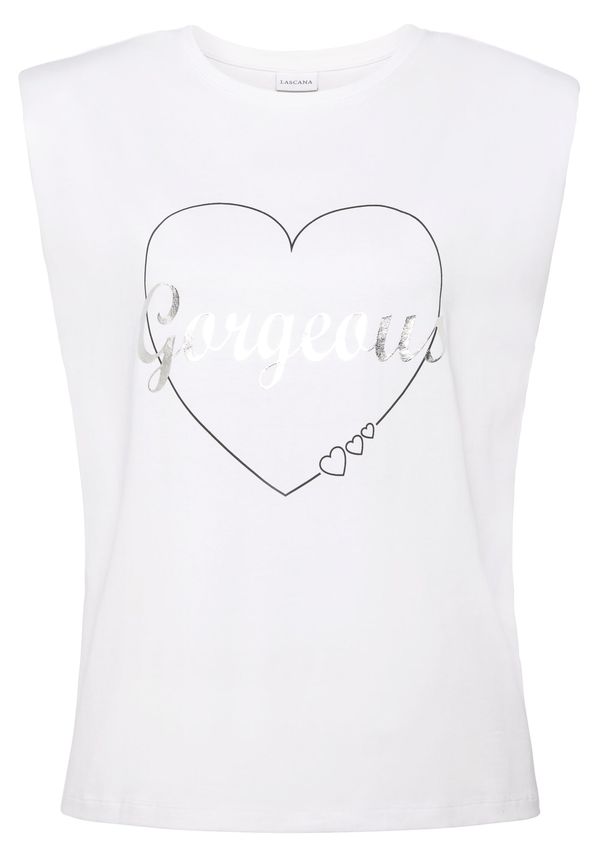 LASCANA LASCANA Top  srebrna / bela