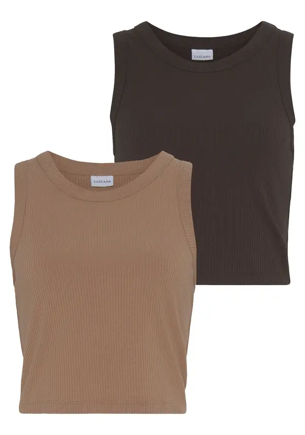 LASCANA LASCANA Top  temno rjava