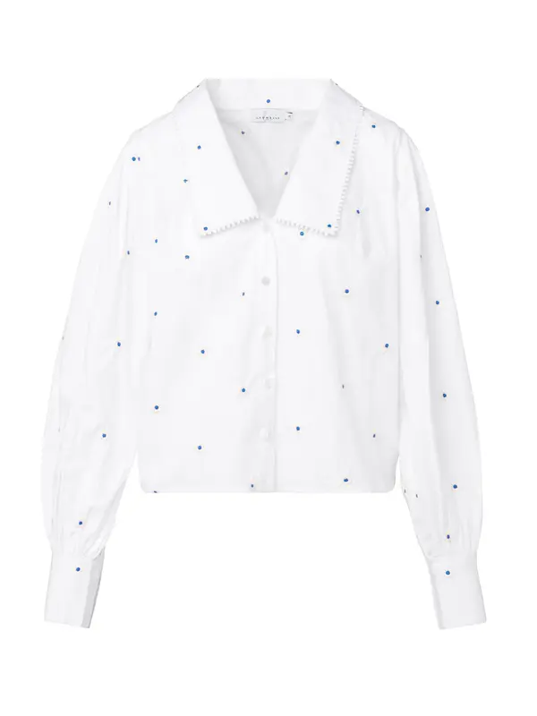 Laurella Laurella Bluza  kobalt modra / bela / naravno bela