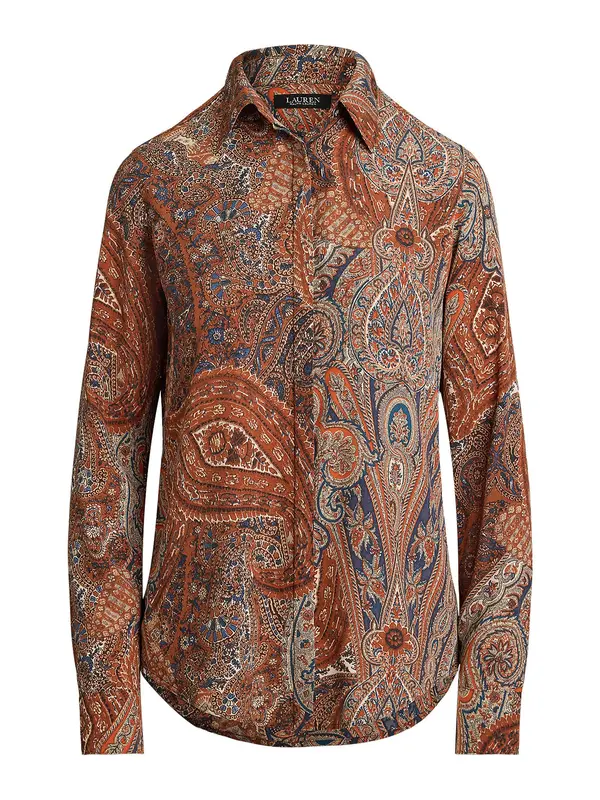 Lauren Ralph Lauren Lauren Ralph Lauren Bluza 'KRISTY'  bež / modra / mornarska / rjasto rjava