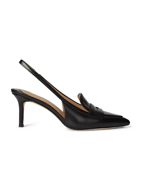 Lauren Ralph Lauren Lauren Ralph Lauren Čevlji s peto in s paščki 'KHLOE'  črna