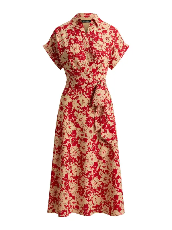 Lauren Ralph Lauren Lauren Ralph Lauren Dolga srajca  kremna / rdeča