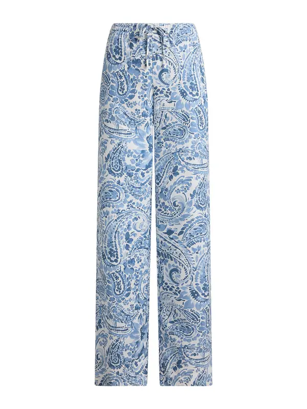 Lauren Ralph Lauren Lauren Ralph Lauren Hlače  modra / svetlo modra / bela