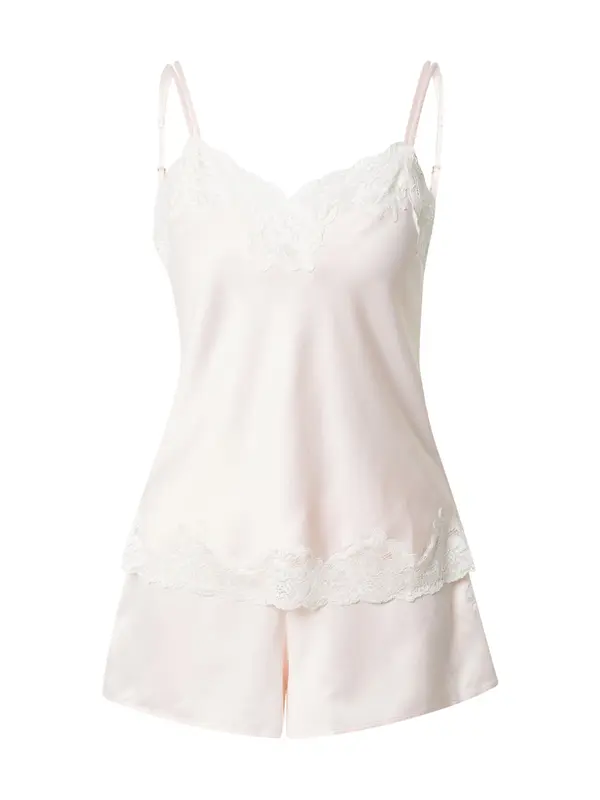 Lauren Ralph Lauren Lauren Ralph Lauren Kratke hlače za spanje 'SIGNATURE'  roza / bela