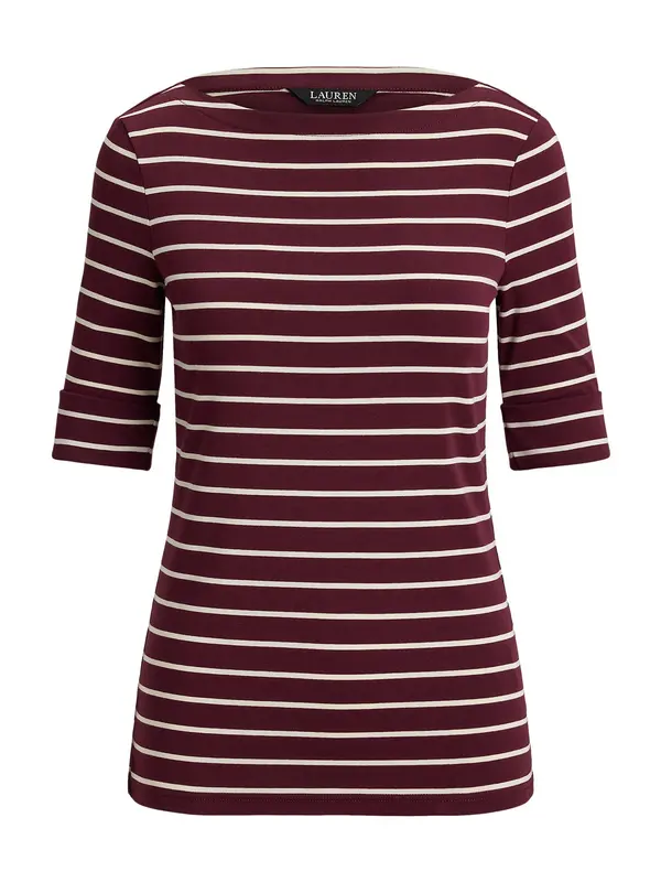 Lauren Ralph Lauren Lauren Ralph Lauren Majica  burgund / bela