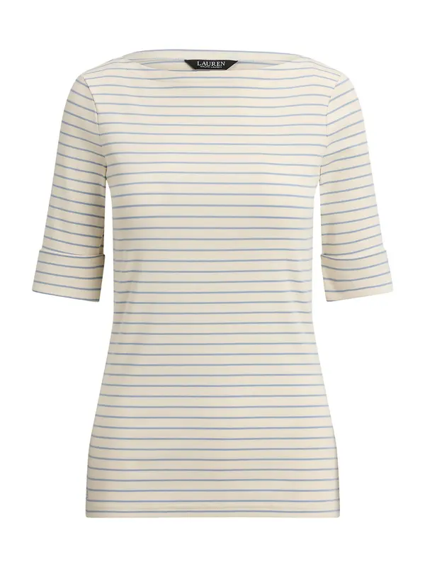 Lauren Ralph Lauren Lauren Ralph Lauren Majica  kremna / svetlo modra