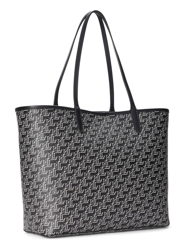 Lauren Ralph Lauren Lauren Ralph Lauren Nakupovalna torba 'COLLINS'  črna / bela