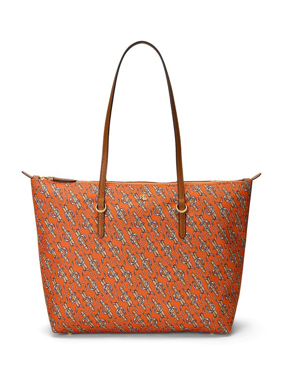 Lauren Ralph Lauren Lauren Ralph Lauren Nakupovalna torba 'KEATON'  svetlo bež / rjava / zlata / oranžna