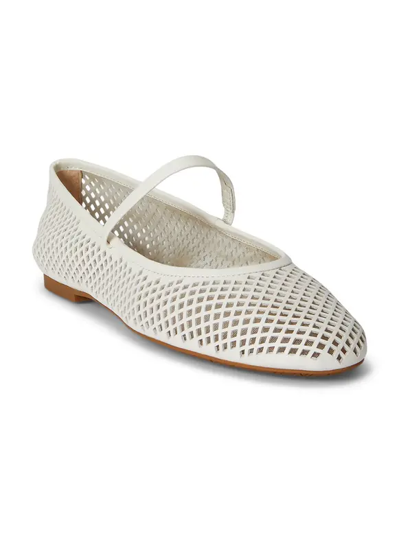 Lauren Ralph Lauren Lauren Ralph Lauren Odprte balerinke 'JAYNA'  bela