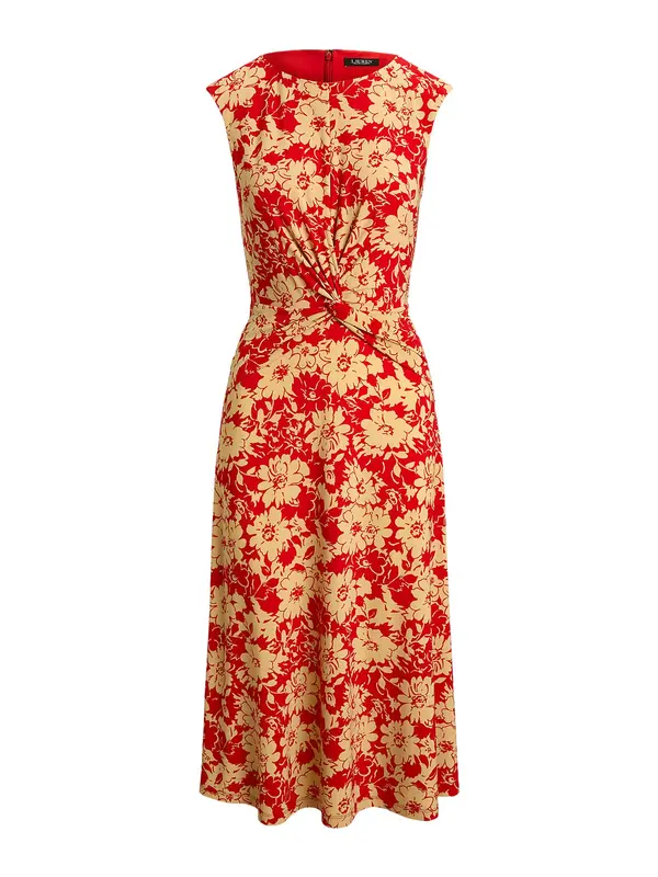 Lauren Ralph Lauren Petite Lauren Ralph Lauren Petite Obleka 'CLASSIC'  bež / rdeča